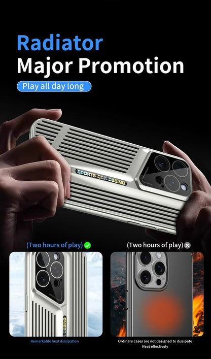 Comes With lLns Film Breathable Heat Dissipation Cooling Cases For iPhone 16 15 Pro Max 14 13 12 11 PC Hard Back Covers Ai-TechWorld 