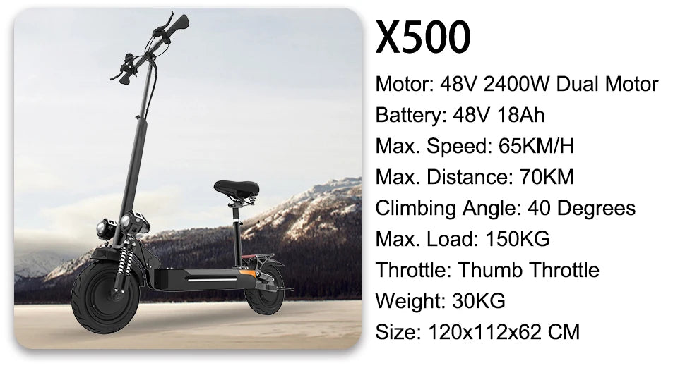 [8 models]10/11 Inch 48V-72V 1000W-6000W Electric Scooter 50-85km/h Fast E Scooter Off Road Electric Kick Scooter Foldable Adult Ai-TechWorld 