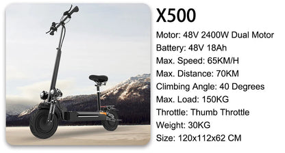 [8 models]10/11 Inch 48V-72V 1000W-6000W Electric Scooter 50-85km/h Fast E Scooter Off Road Electric Kick Scooter Foldable Adult Ai-TechWorld 