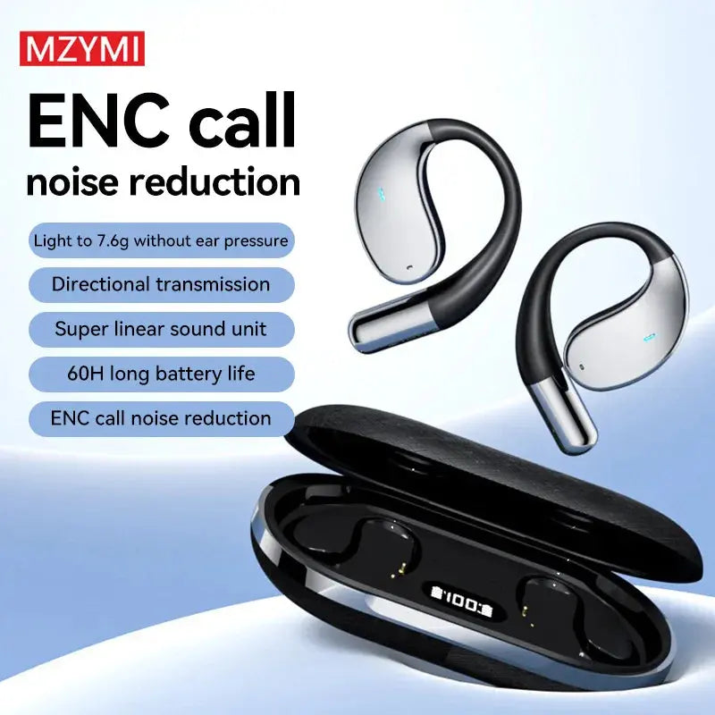 MZYMI Q39 AI Translation Wireless Earphone TWS Ear Hook Sport Running Bluetooth Headset ENC Noise Cancelling Headphone With Mic Ai-TechWorld 
