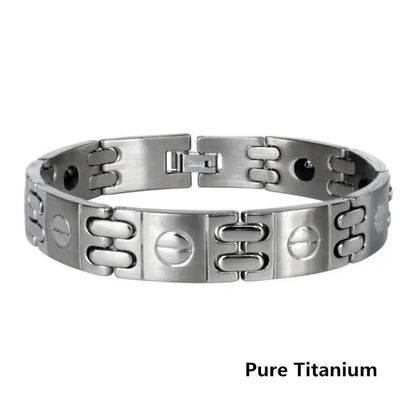 Pure Titanium Hematite Therapy Bracelet Tungsten Ceramic Blood Pressure Slimming Bracelet Weight Loss Bracelet Ai-TechWorld 