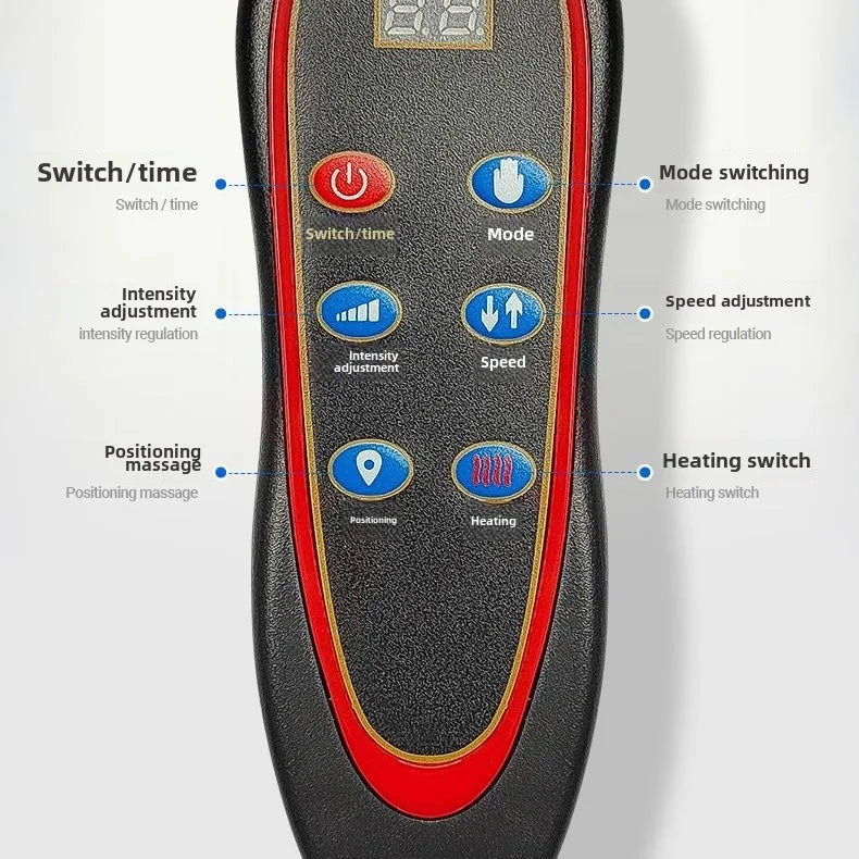 Multifunctional Lumbar Traction Massage Mattress Cushion Full Body Electric Shoulder Neck Waist Back Vibrations Removable Gift Ai-TechWorld 