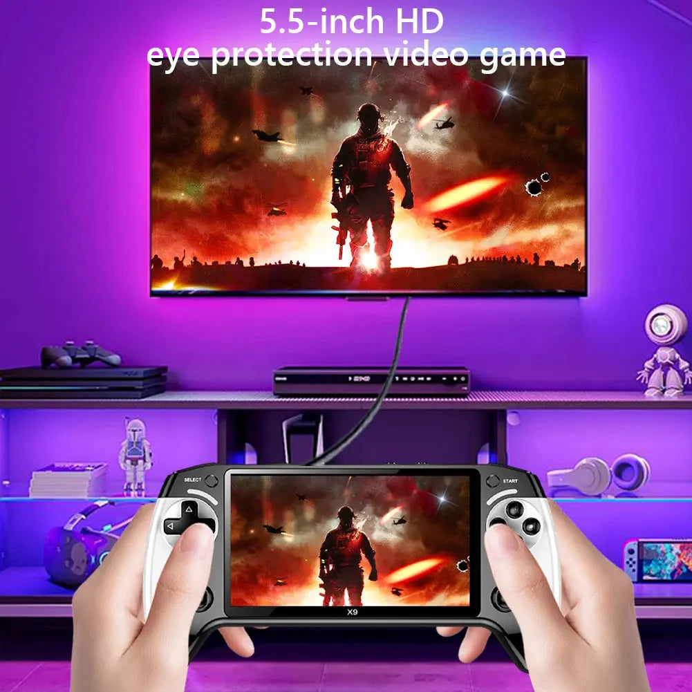 5.5 Inch Screen Handheld Game Console 1500mAh Electronic Game Player Type-C Charging Portable Game Player for Kids Adults Ai-TechWorld 