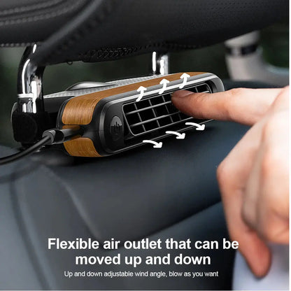 Portable Car Seat Cooling Fan Car Rear Backrest Electric Fan USB Power Supply Fan Air Conditioner Car Interior Accessories Ai-TechWorld 