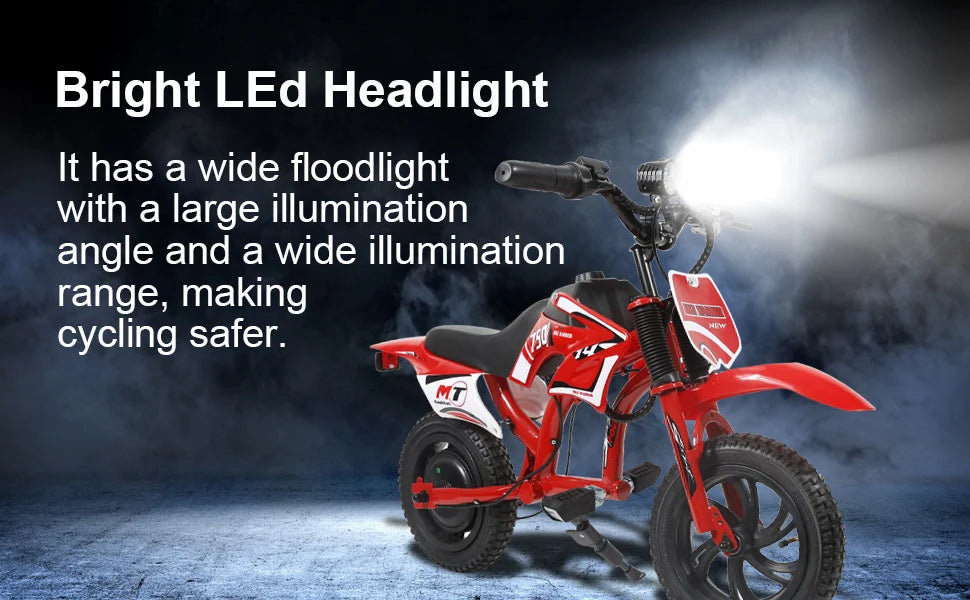 25V Electric Dirt Bike 200W Electric Motorcycle Up to 10MPH & 7 Miles Long Range 3-Speed Modes Motorcycle for Kids Ages 3-10 Ai-TechWorld 