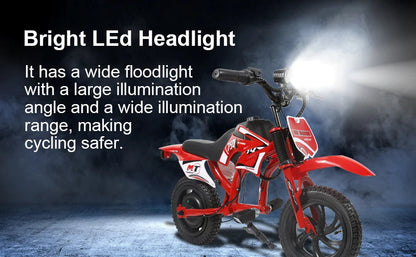25V Electric Dirt Bike 200W Electric Motorcycle Up to 10MPH & 7 Miles Long Range 3-Speed Modes Motorcycle for Kids Ages 3-10 Ai-TechWorld 