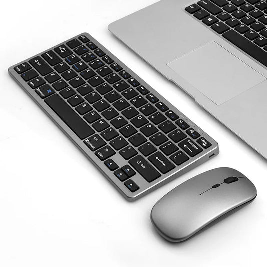 2.4G Wireless Keyboard Mouse Set Bluetooth 5.0 Keyboard Mouse Combo 2 modes Mini Keyboard Mouse For Laptop PC Accessories Ai-TechWorld   ai-techworld