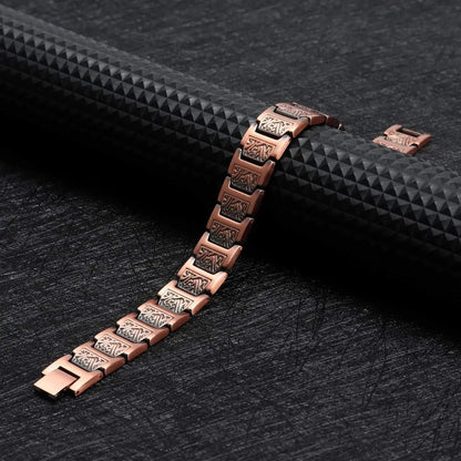 ARADOO Copper Bracelet for Men 100% Pure Copper Magnetic Link Bracelets Jewelry Gift with Adjustable Sizing Tool Ai-TechWorld 