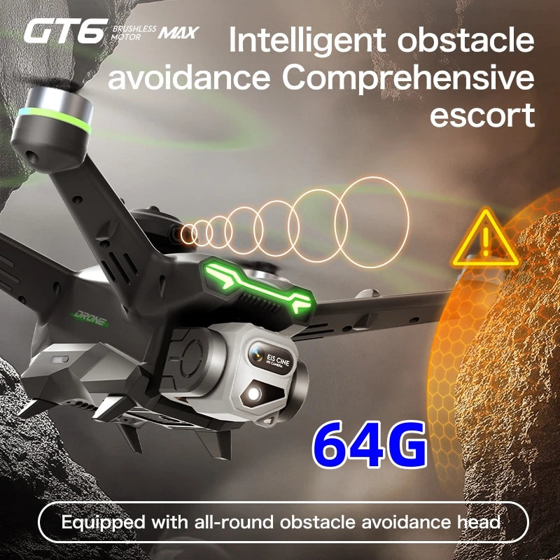 GT6 Professional Drone Long Range Flight Battery Quadcopter 4K HD Wifi Dron Aerial Photography Obstacle Avoidance Aircraft Ai-TechWorld 
