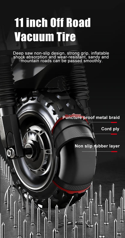 [8 models]10/11 Inch 48V-72V 1000W-6000W Electric Scooter 50-85km/h Fast E Scooter Off Road Electric Kick Scooter Foldable Adult Ai-TechWorld 