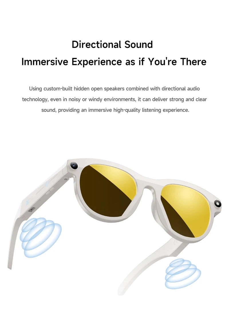 Xiaomi 6K HD AI Smart Camera Glasses Multifunctional Bluetooth Calling Voice Assistant Music Player Translation Camera Glasses Ai-TechWorld 