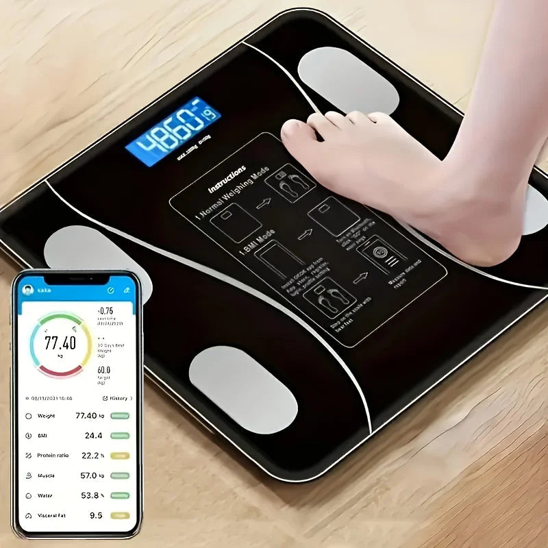 Intelligent Digital Body Scale With Backlit LED Display Screen,Weighing Up To 400 Pounds,Ideal for Weight Management & Fitness Ai-TechWorld 