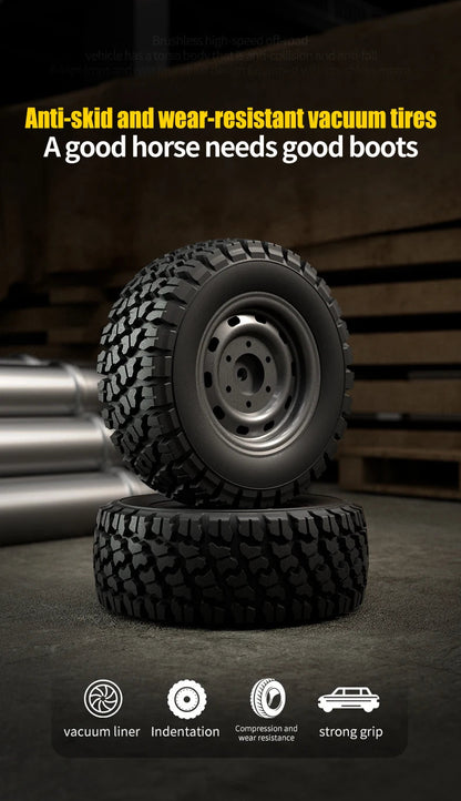 Teeggi 16101 /16102 PRO 1:16 High Speed RC Car With LED Light Drift 70KM/H 4WD RC Off-Road Car Monster Truck Toy For Kid Gifts Ai-TechWorld 