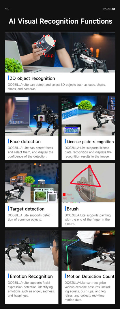 Yahboom Quadruped Robot Dog Bionic Intelligent Programming AI Large Model with Robotic Arm Powered by Raspberry Pi CM5 Module Ai-TechWorld 