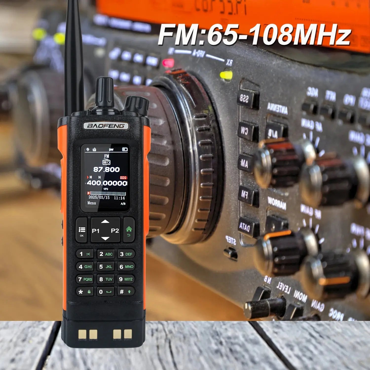 Baofeng DM-32 GPS APRS AES256 Encryption DMR Digital Analog UHF VHF Dual Band 8W Air Band FM Walkie Talkie DM-32UV Ai-TechWorld 