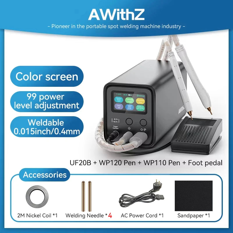 AWithZ UF20B Spot Welder Super Farad Capacitor Spot Welding Machine 18650 Lithium Battery DIY Nickel Sheet Welding Machine EU Ai-TechWorld 