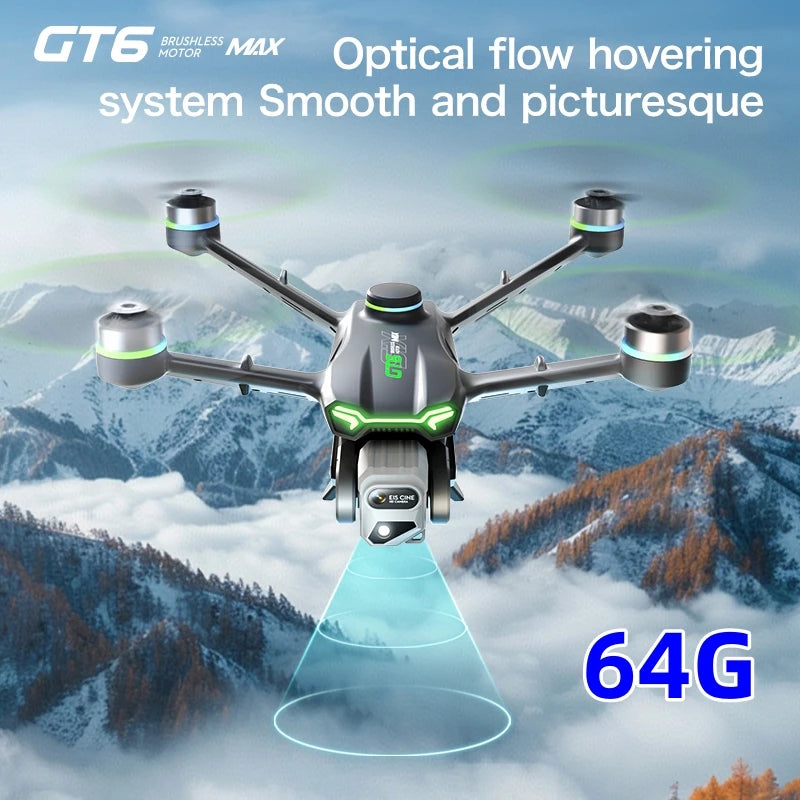 GT6 Professional Drone Long Range Flight Battery Quadcopter 4K HD Wifi Dron Aerial Photography Obstacle Avoidance Aircraft Ai-TechWorld 