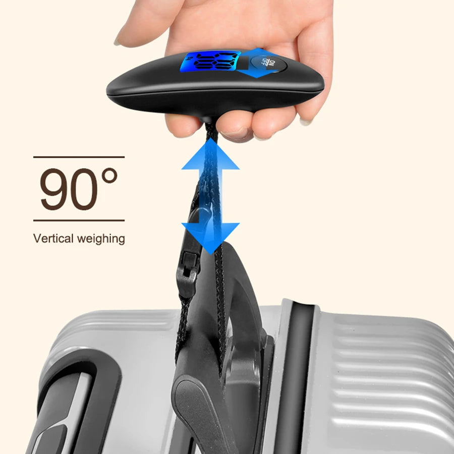 40kg/100g Portable Luggage Scale High Precision Travel Digital Hanging Scales With Webbing belt LCD Digital Electronic Luggage Ai-TechWorld 