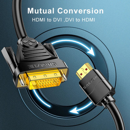 SAMZHE HDMI-Compatible To DVI Cable HD 1080P 4K Converter Adapter For Xbox PS4 TV Box Projector Monitor DVI To HDMI Cable Ai-TechWorld   ai-techworld