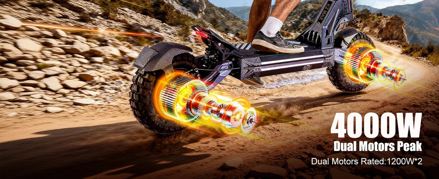 EOEOTWO K2MAX Electric Scooter 45Mph 4000W Peak Dual Motor 40Mile Range EScooter Adults Dual Suspension Fast Charging Scooter Ai-TechWorld 