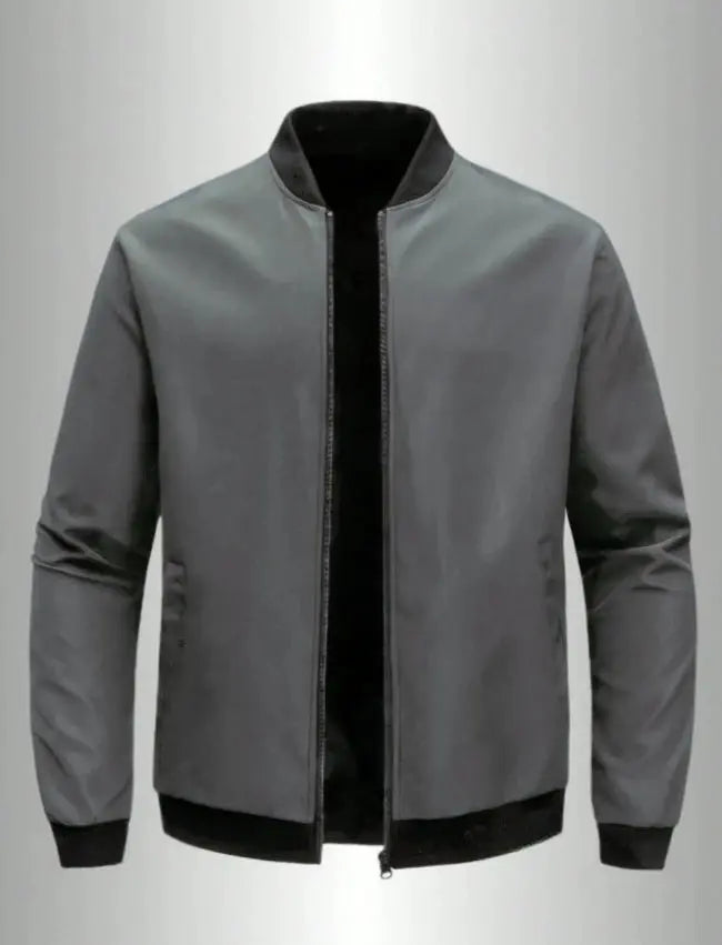 2024 Spring and Autumn New Baseball Collar Short Loose Solid Color Jacket Men's Business Casual Thin Coat Trend Ai-TechWorld 