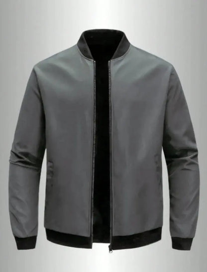 2024 Spring and Autumn New Baseball Collar Short Loose Solid Color Jacket Men's Business Casual Thin Coat Trend Ai-TechWorld 