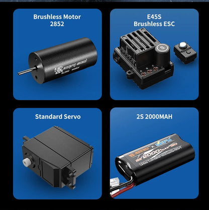 HYPER GO MJX 14207 14208 1/14 RC Car 41-53km/h Brushless 2.4G Remote Control 4WD Off-road High Speed RC Car Truck Hobby Toy Ai-TechWorld 