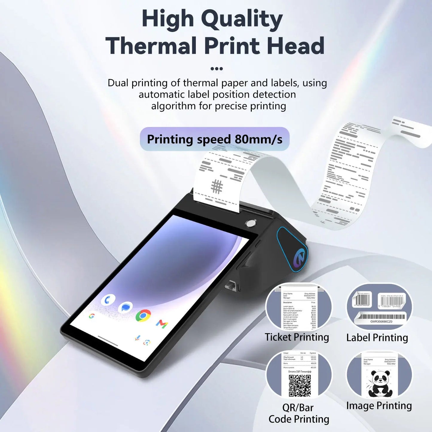 Z108 Android 14 Dual-Screen Desktop Tablet Cash Register with 8" Touch Display NFC Scanner 58/80mm Thermal Printer POS Terminal Ai-TechWorld   ai-techworld