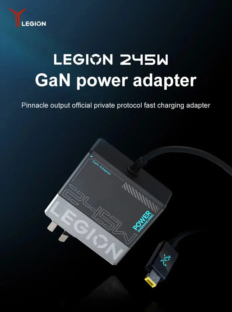 Worlds Fastest Lenovo Legion 245W Gan Power Adapter Universal Computer Charger Type-C Ai-TechWorld 