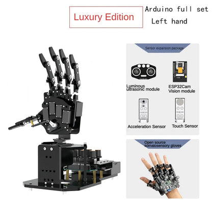 STEM For Arduino STM32 Bionic Robot Palm Hand Manipulator Open Source Code 5 Hands Educational Kit with Ps2/Somatosensory Gloves Ai-TechWorld 