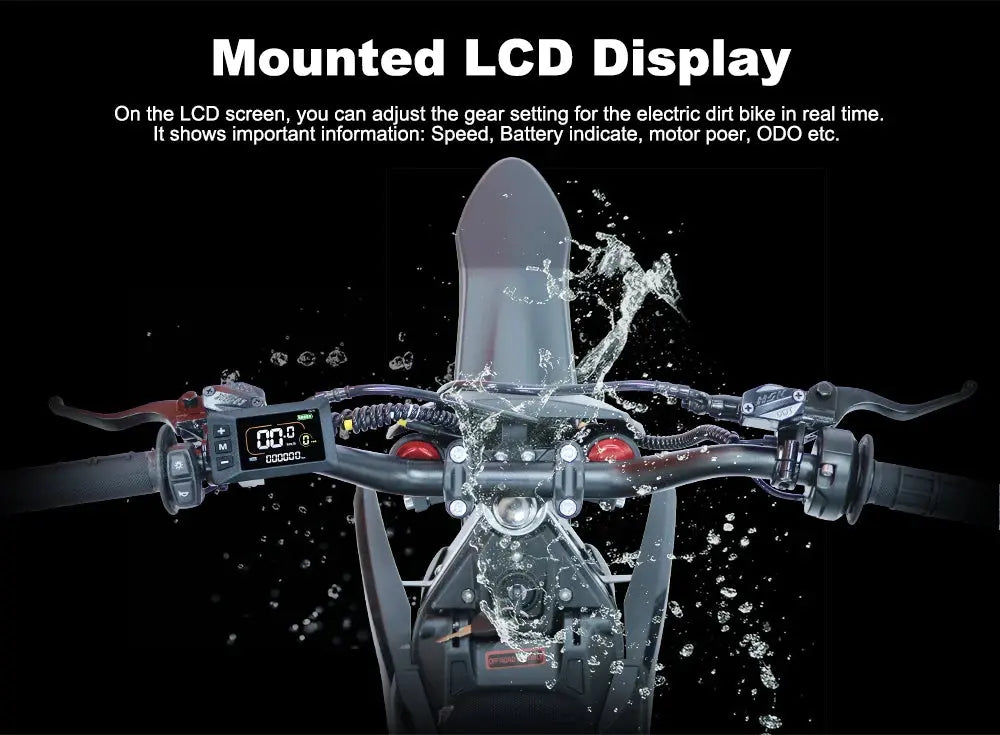 Electric Motocross Bike 3000W, 28Mph, 50 Miles, Urban Commuting Off-Road Electric Bike, 14" 48V 21AH, Full Suspension Ai-TechWorld 