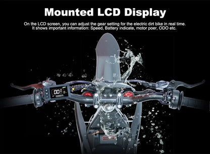 Electric Motocross Bike 3000W, 28Mph, 50 Miles, Urban Commuting Off-Road Electric Bike, 14" 48V 21AH, Full Suspension Ai-TechWorld 