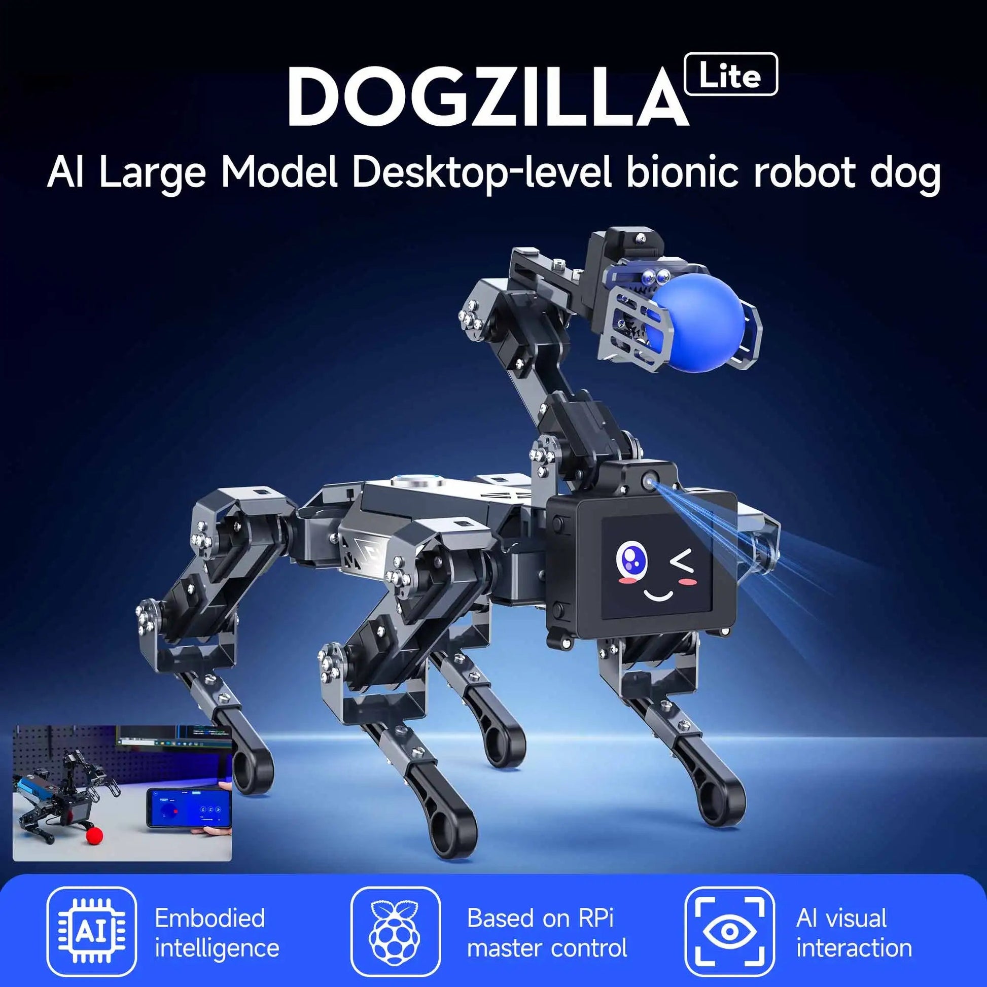 Yahboom Quadruped Robot Dog Bionic Intelligent Programming AI Large Model with Robotic Arm Powered by Raspberry Pi CM5 Module Ai-TechWorld 