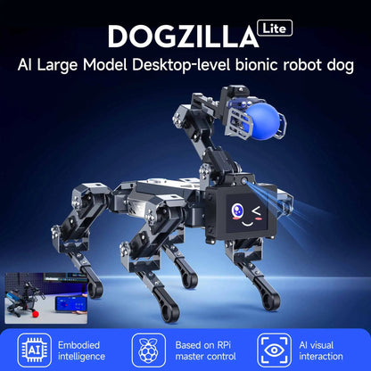 Yahboom Quadruped Robot Dog Bionic Intelligent Programming AI Large Model with Robotic Arm Powered by Raspberry Pi CM5 Module Ai-TechWorld 