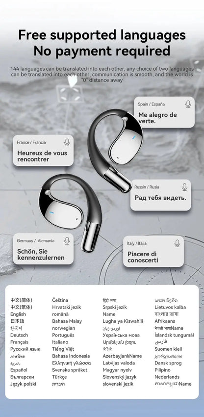 MZYMI Q39 AI Translation Wireless Earphone TWS Ear Hook Sport Running Bluetooth Headset ENC Noise Cancelling Headphone With Mic Ai-TechWorld 