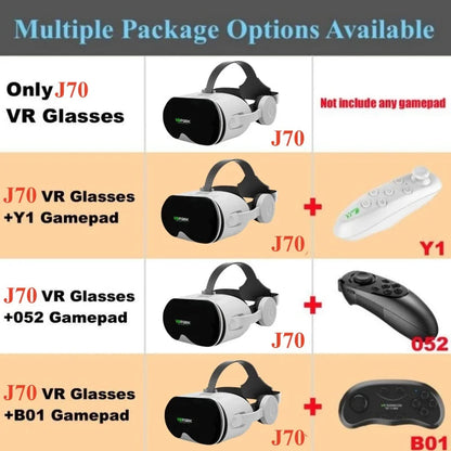 Original J70 4K Wireless Virtual Reality VR Glasses Stereo 3D Videos Google Cardboard Box Headset Helmet for Smartphone Max 6.7" Ai-TechWorld 