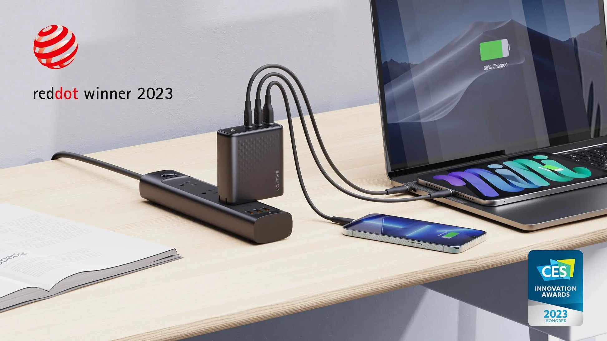 VOLTME GaN Charger 140W USB Type C PD3.1 Fast Charge For Macbook pro 16″ Quick Charge 5.0 Phone Charger For iPhone 15 Pro Max Ai-TechWorld 