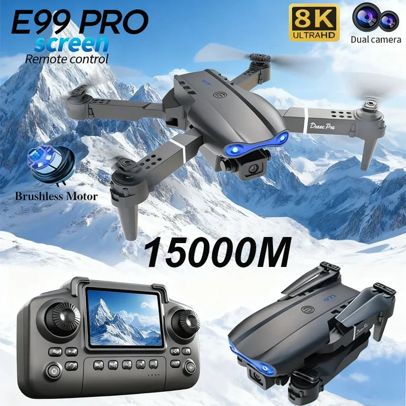 E99 Pro Drone Screen remote control Quadcopter Remote Four Axis Aircraft 8K HD Photography UAV Altitude Fixation Helicopter Toy Ai-TechWorld 