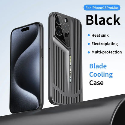 Comes With lLns Film Breathable Heat Dissipation Cooling Cases For iPhone 16 15 Pro Max 14 13 12 11 PC Hard Back Covers Ai-TechWorld 