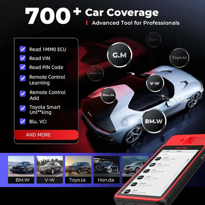 Autel MaxiIM KM100E Key Fob Programmer Immobilizer Tool Key Creation IMMO Learning Chip Read Write Cloning Frequency Detection Ai-TechWorld 