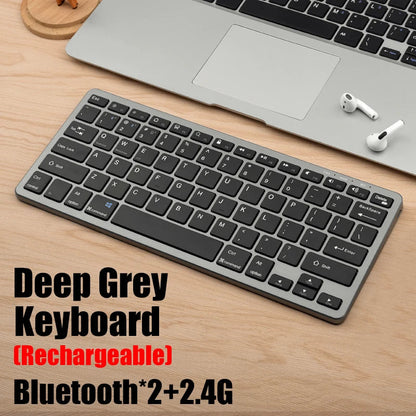 2.4G Wireless Keyboard Mouse Set Bluetooth 5.0 Keyboard Mouse Combo 2 modes Mini Keyboard Mouse For Laptop PC Accessories Ai-TechWorld   ai-techworld