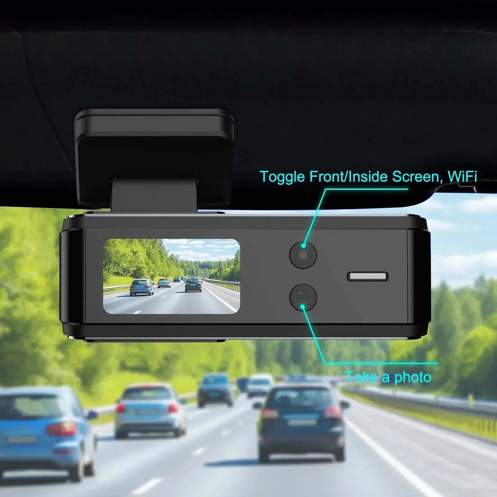 QOZ 4K UHD Dash Cam WIFI GPS Car DVR Front and Rear Dual Lens Auto Car Drive Recorder Night Vision G-Sensor 24H Parking Monitor Ai-TechWorld 