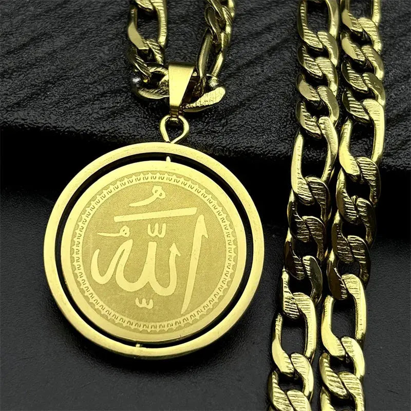 Colorful Crystal Saint Benedict Medal Necklace Women Men Stainless Steel Gold Color Chain Necklaces Jewelry San Benito N8391S05 Ai-TechWorld 