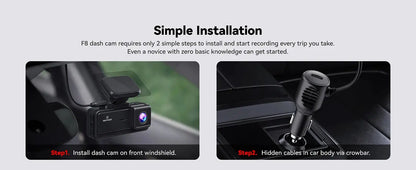 REDTIGER Dash Cam HD 4K Built-in GPS 70FOV Car DVR 5G WIFI APP Control Fatigue Driving Reminder Car Camera with Night Vision Ai-TechWorld 