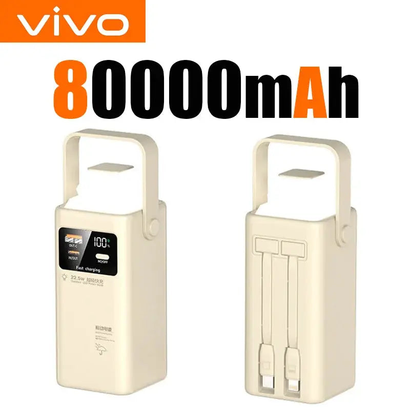 VIVO 80000mAh Power Bank Large Capacity Portable Outdoor Emergency Ai-TechWorld 