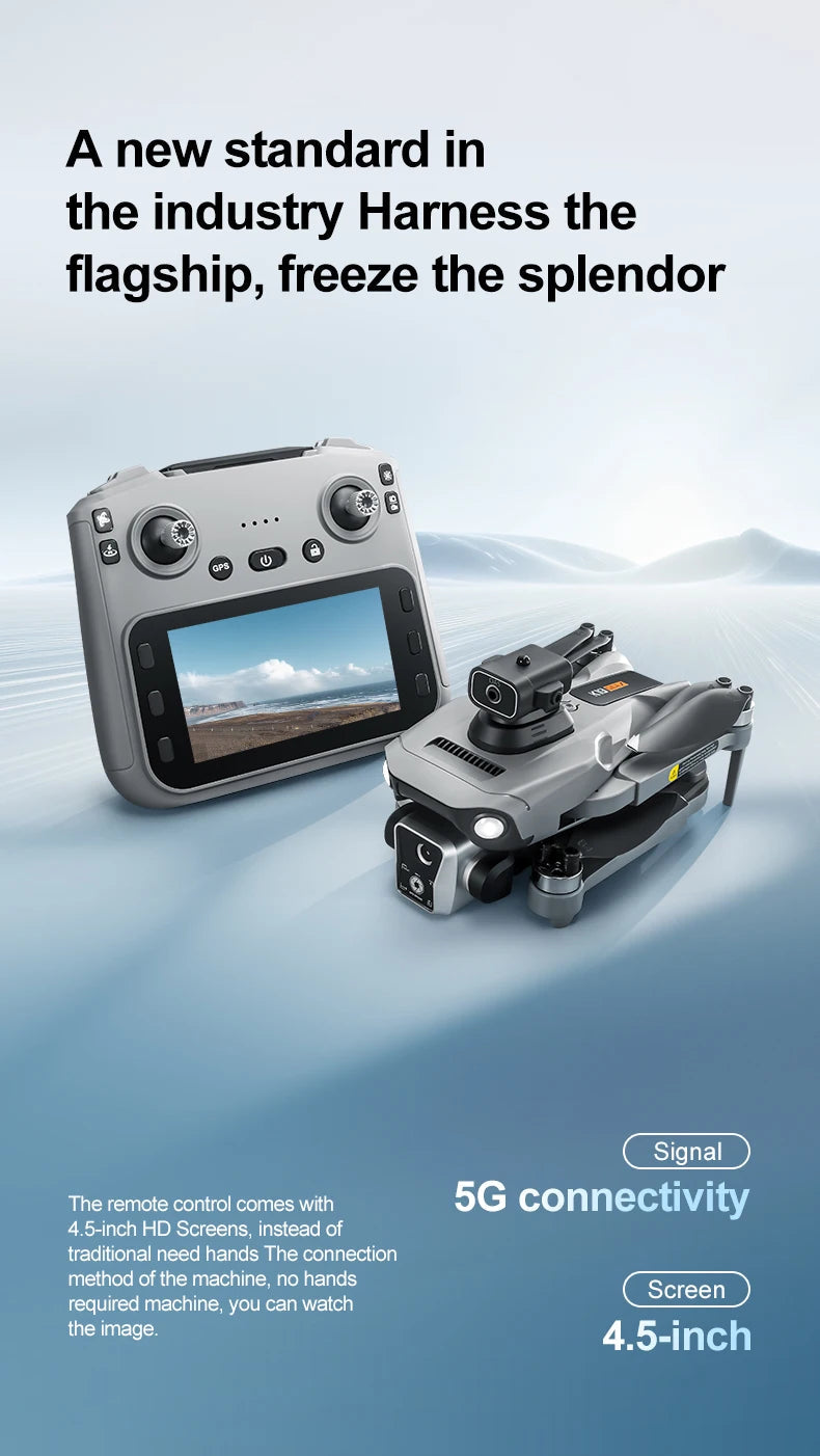 New K19 MAX GPS Drone Professional 8K Camera Aerial FPV Brush Avoiding Obstacle with Large Screen Remote Control Folding Drone Ai-TechWorld 