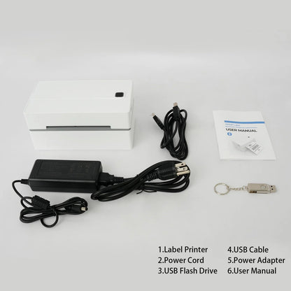 Thermal Label Printer Portable No Ink Required 300DPI 4x6 for Small Business WiFi Bluetooth USB High Speed Express Airway Bill Ai-TechWorld 