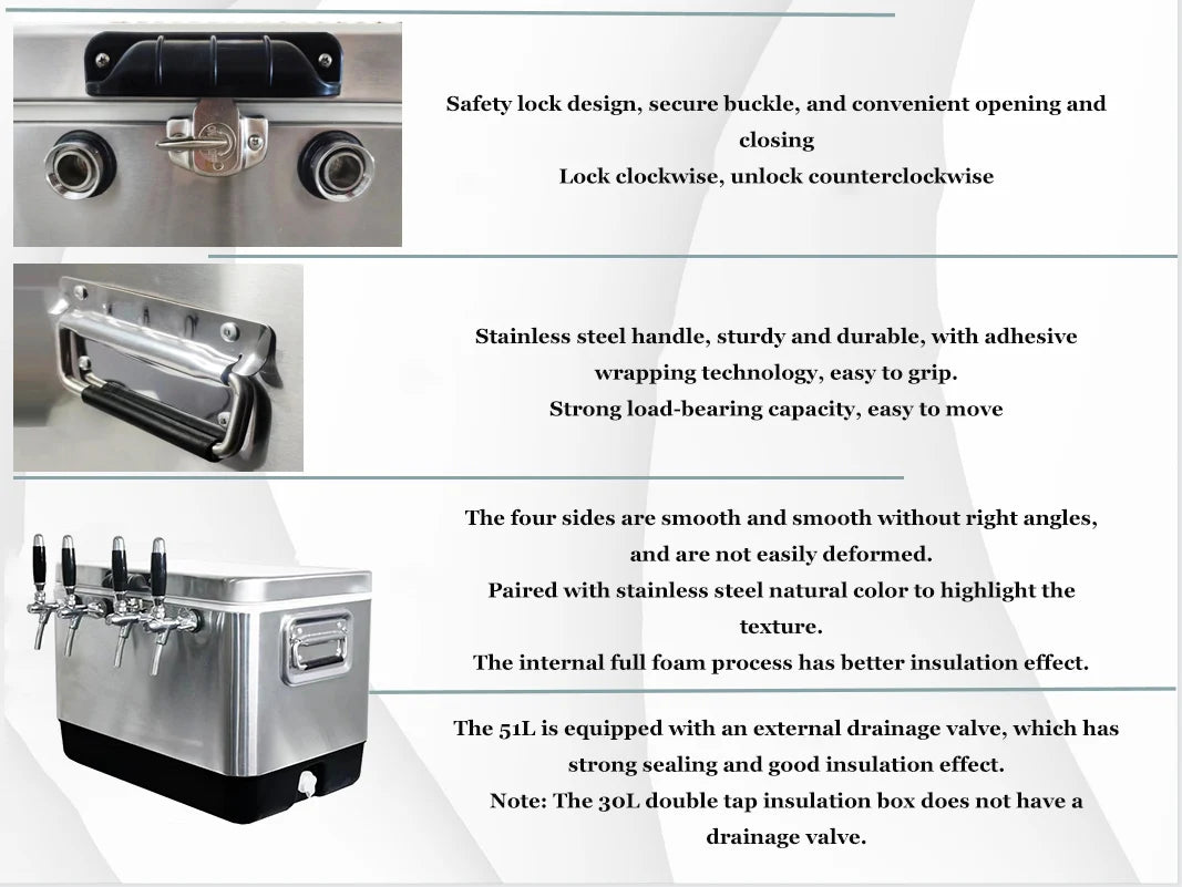 TWELVETAP Jockey Box  Craft Beer Cooling Box Homebrew Portable Bar Stainless Steel Housing Coils Material Outdoor Refrigeration Ai-TechWorld 