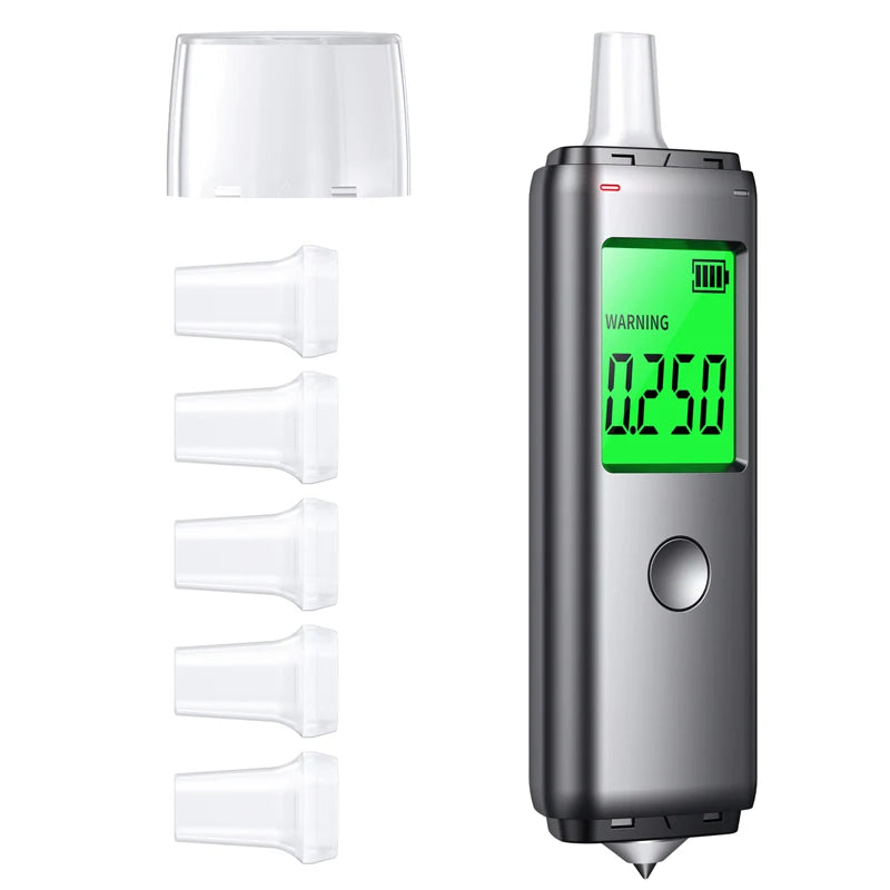 ZW Breathalyzer Rechargeable | Professional-Grade Accuracy | Portable Breath Alcohol Tester for Personal & Professional Use Pro Ai-TechWorld 