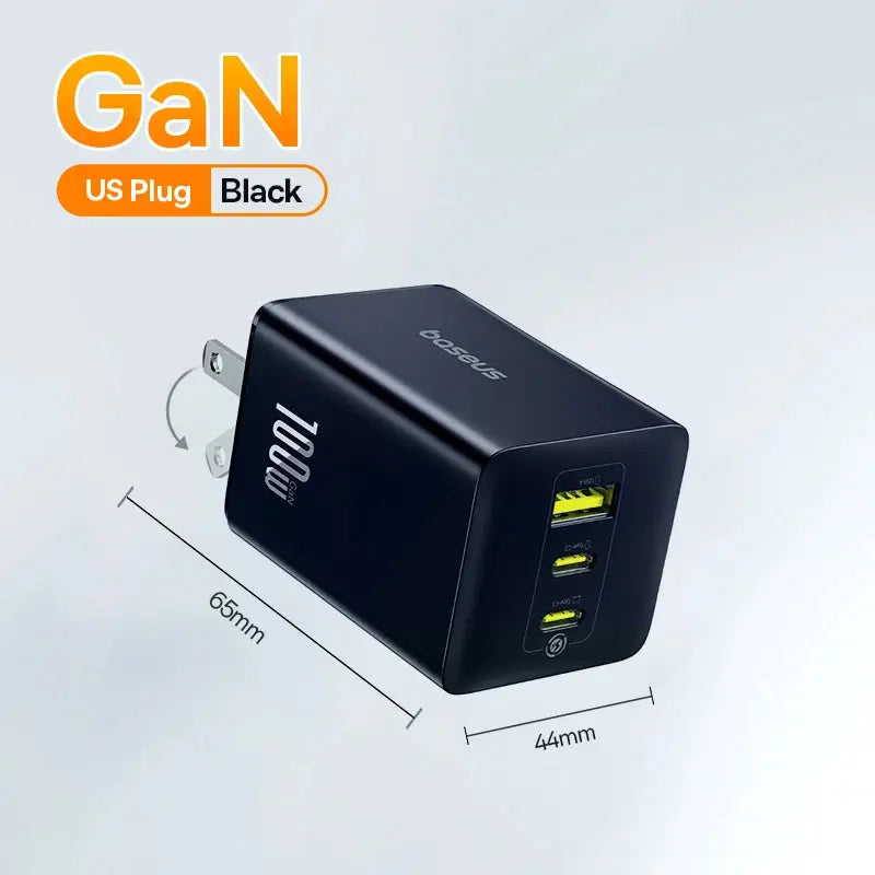 Baseus 100W Fast Charger GaN Charger For iPhone 17 16 Xiaomi Samsung Laptop Tablet USB C Charger QC PD Charger USB Phone Charger Ai-TechWorld 
